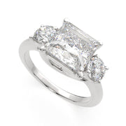 Hana Princess Cut 3 Stone Engagement Ring Setting - Nivetta